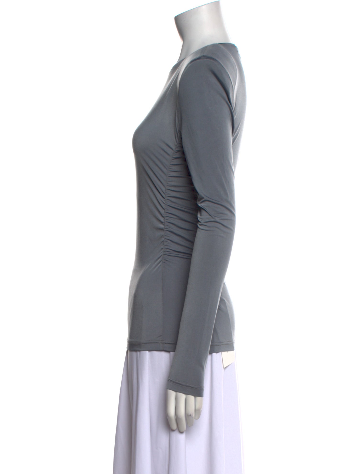 Tibi Crew Neck Long Sleeve Top