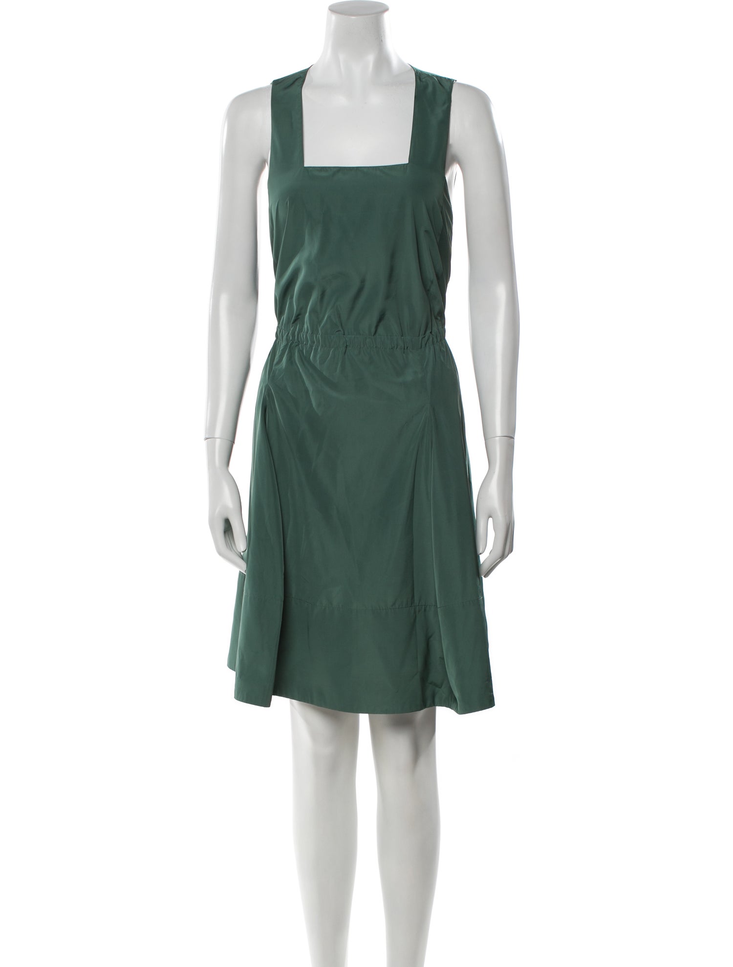 Tibi Square Neckline Knee-Length Dress