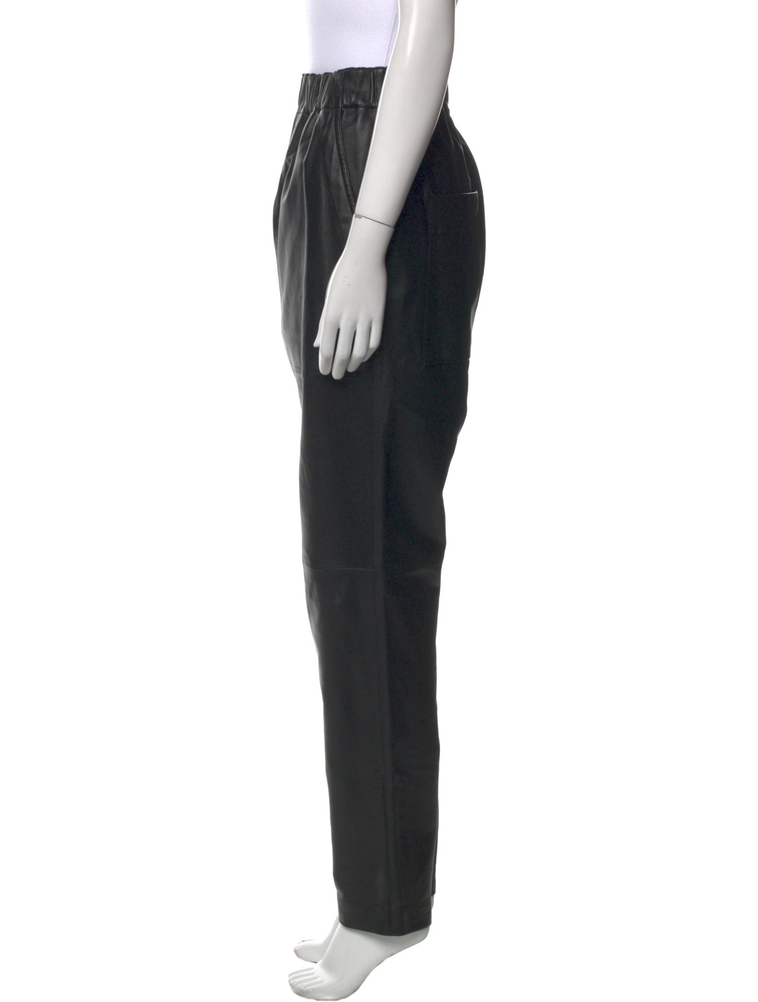 Tibi Lamb Leather Skinny Leg Pants