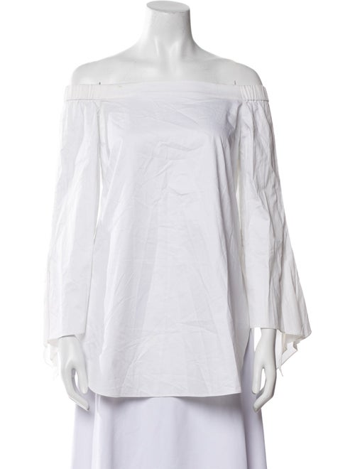 Tibi Off-The-Shoulder Three-Quarter Sleeve Tunic
