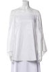 Tibi Off-The-Shoulder Three-Quarter Sleeve Tunic