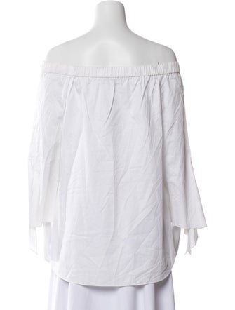 Tibi Off-The-Shoulder Three-Quarter Sleeve Tunic