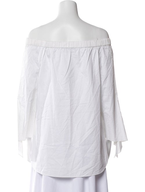 Tibi Off-The-Shoulder Three-Quarter Sleeve Tunic