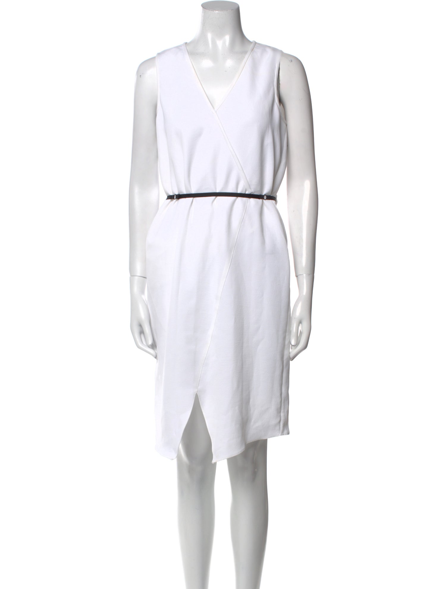 Tibi V-Neck Knee-Length Dress