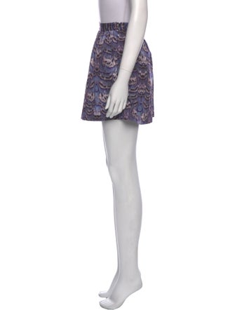 Tibi Printed Mini Shorts