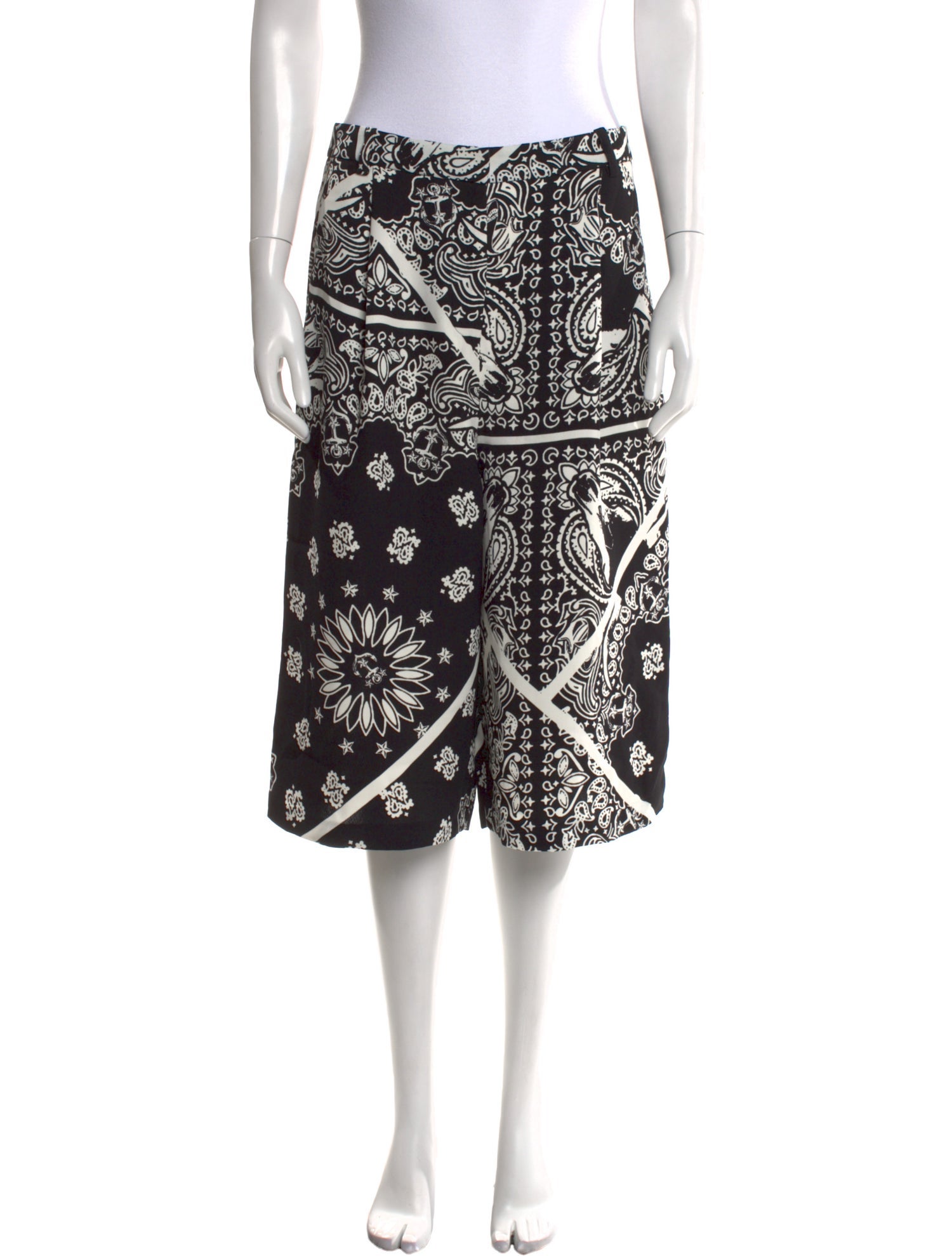 Tibi Paisley Print Knee-Length Shorts