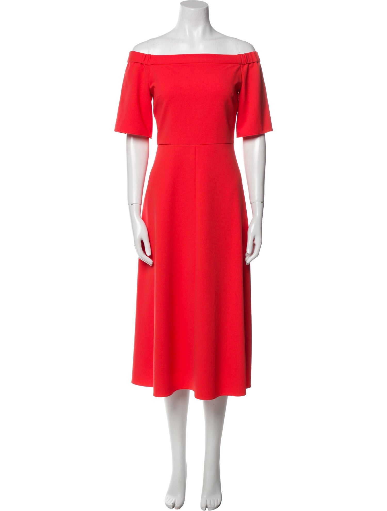 Tibi Off-The-Shoulder Midi Length Dress