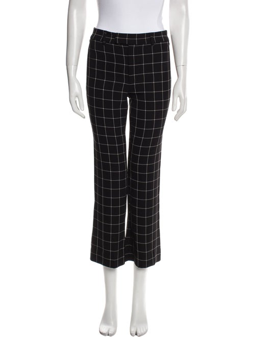 Tibi Plaid Print Straight Leg Pants