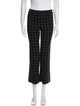 Tibi Plaid Print Straight Leg Pants