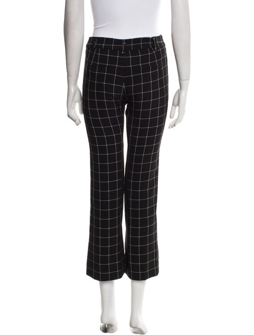 Tibi Plaid Print Straight Leg Pants