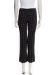Tibi Plaid Print Straight Leg Pants