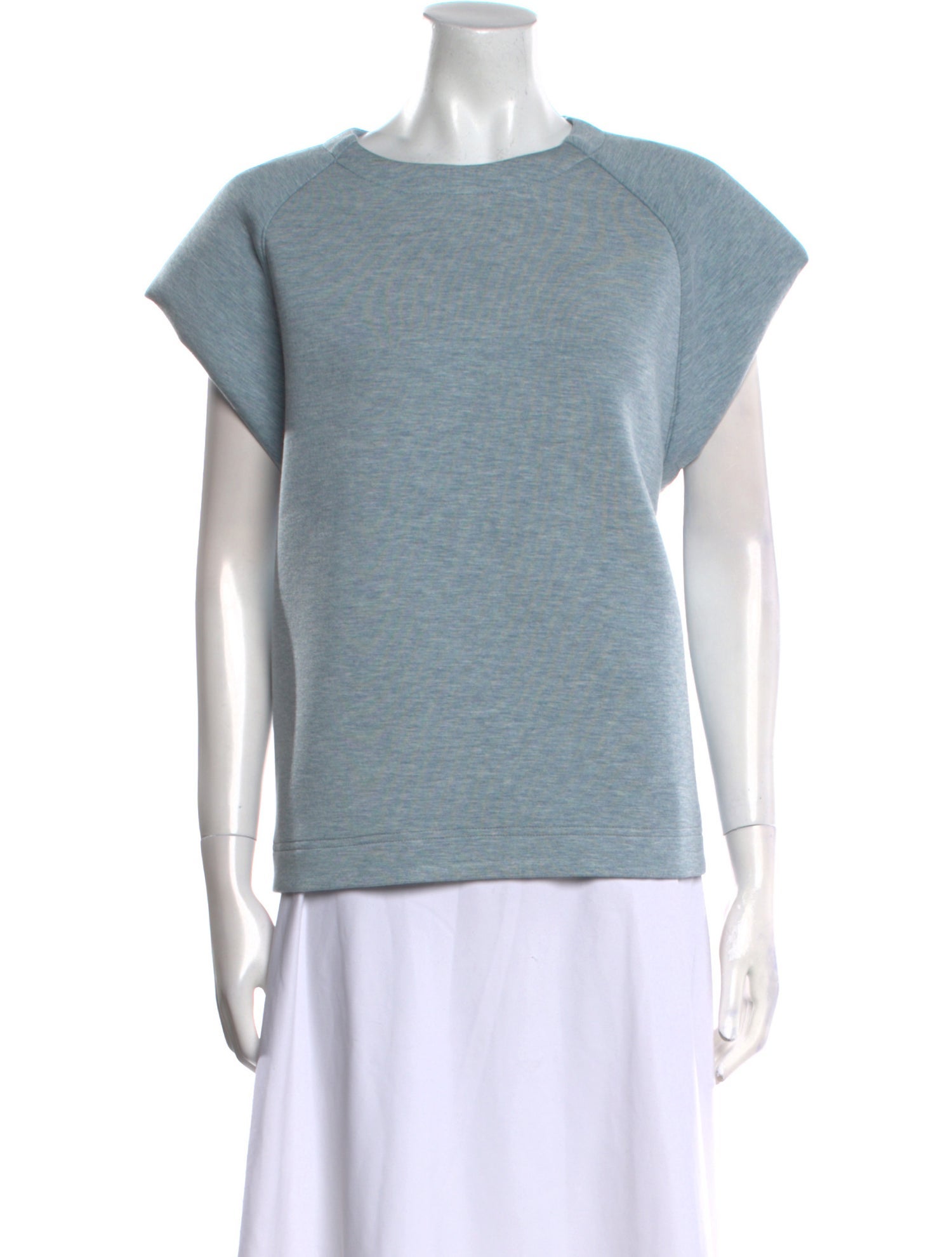 Tibi Crew Neck Short Sleeve Sweatshirt