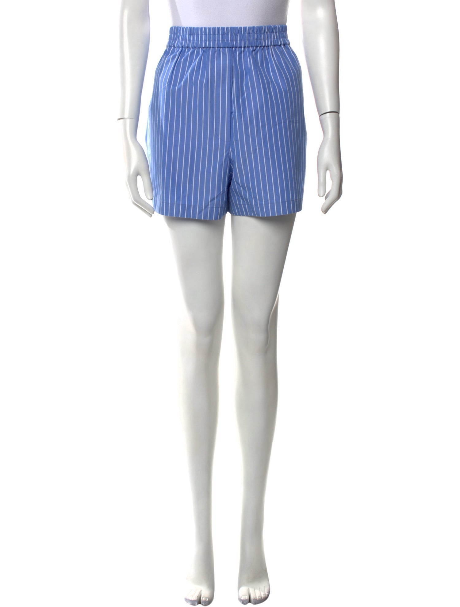 Tibi Striped Mini Shorts