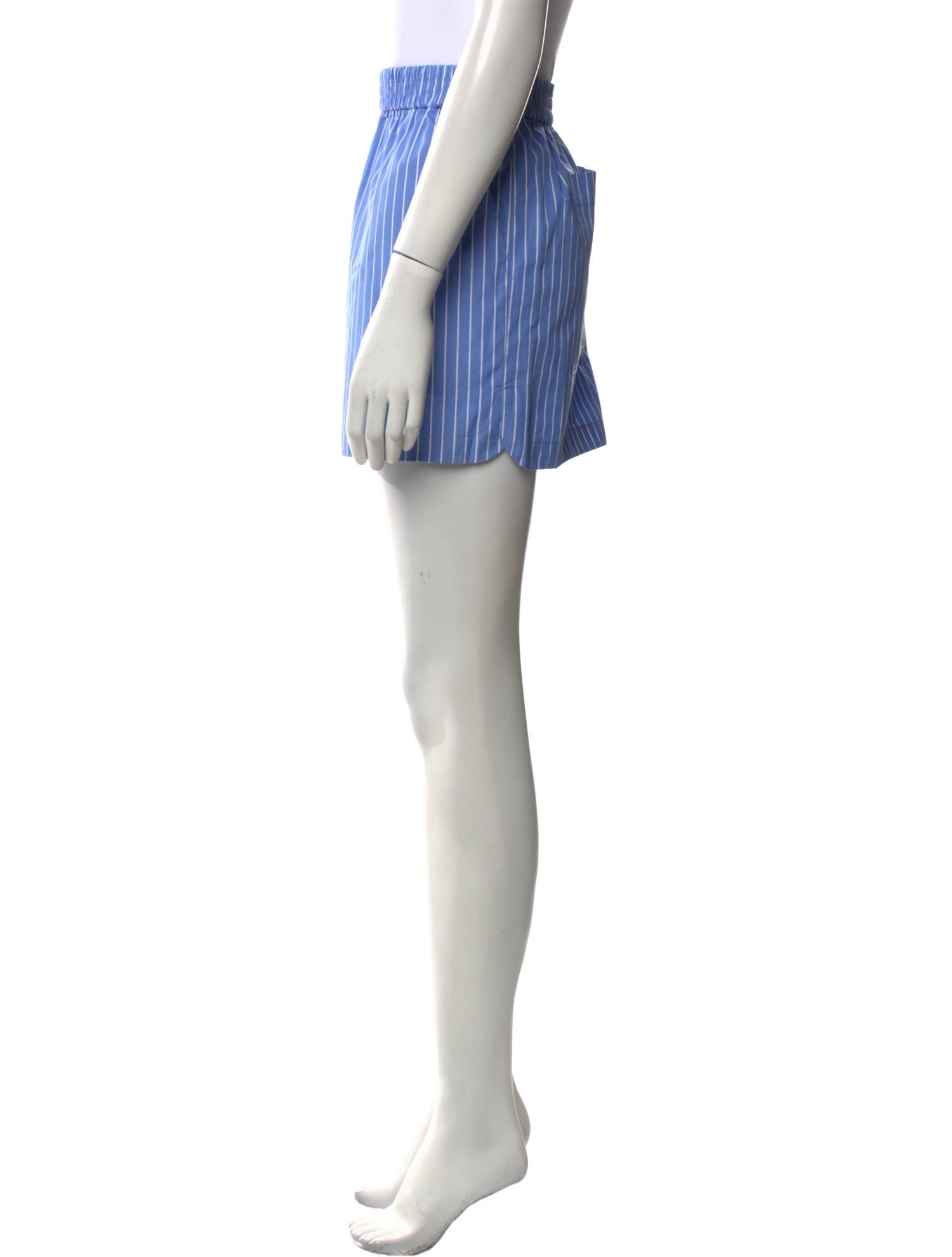 Tibi Striped Mini Shorts