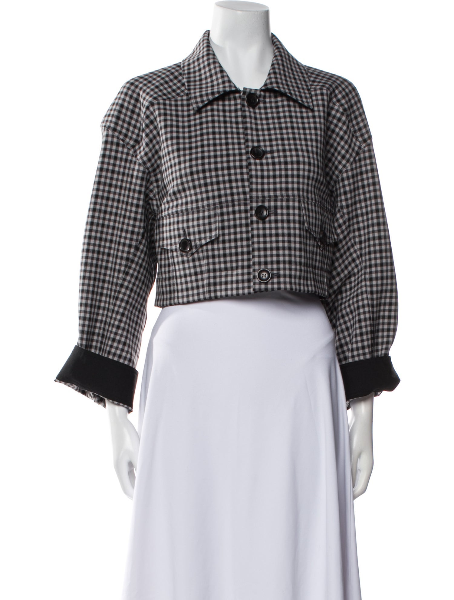 Tibi Plaid Print Jacket