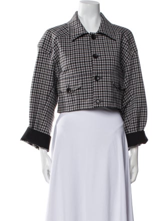 Tibi Plaid Print Jacket