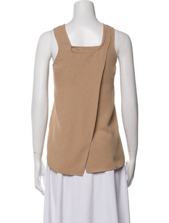 Tibi Square Neckline Sleeveless Top