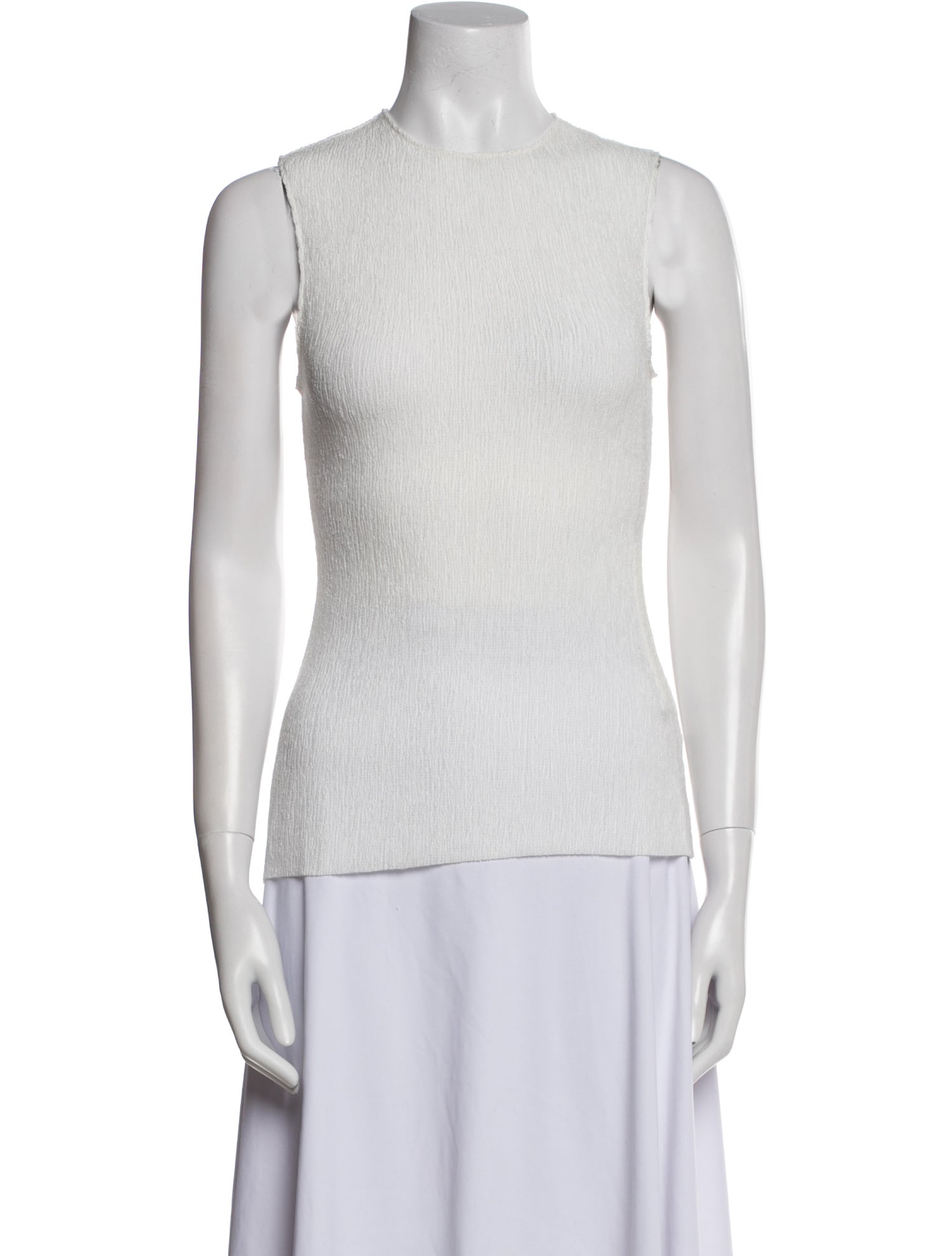 Tibi Crew Neck Sleeveless Top
