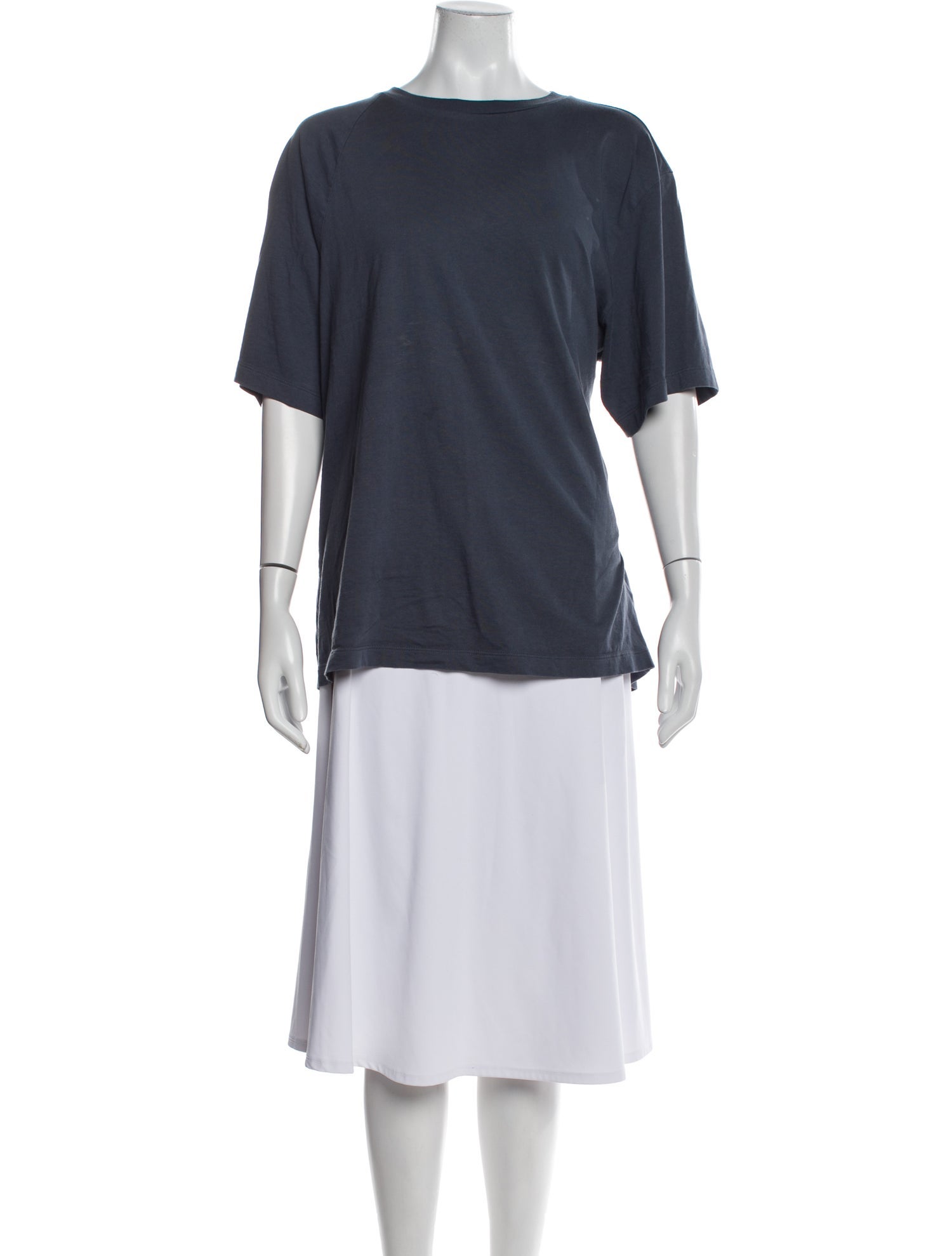 Tibi Bateau Neckline Short Sleeve T-Shirt