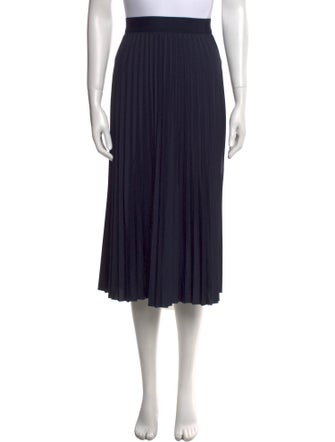 Tibi Pleated Accents Midi Length Skirt
