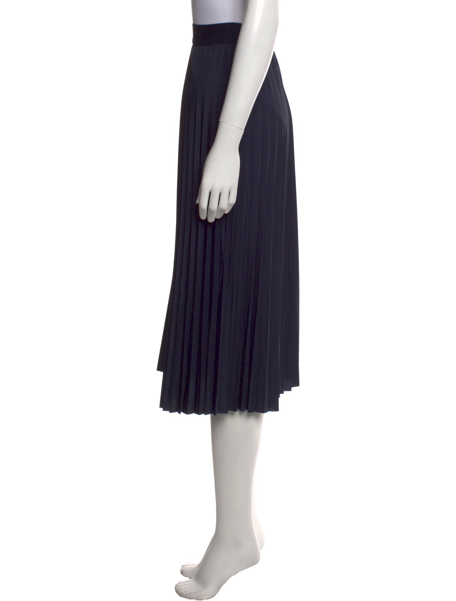 Tibi Pleated Accents Midi Length Skirt