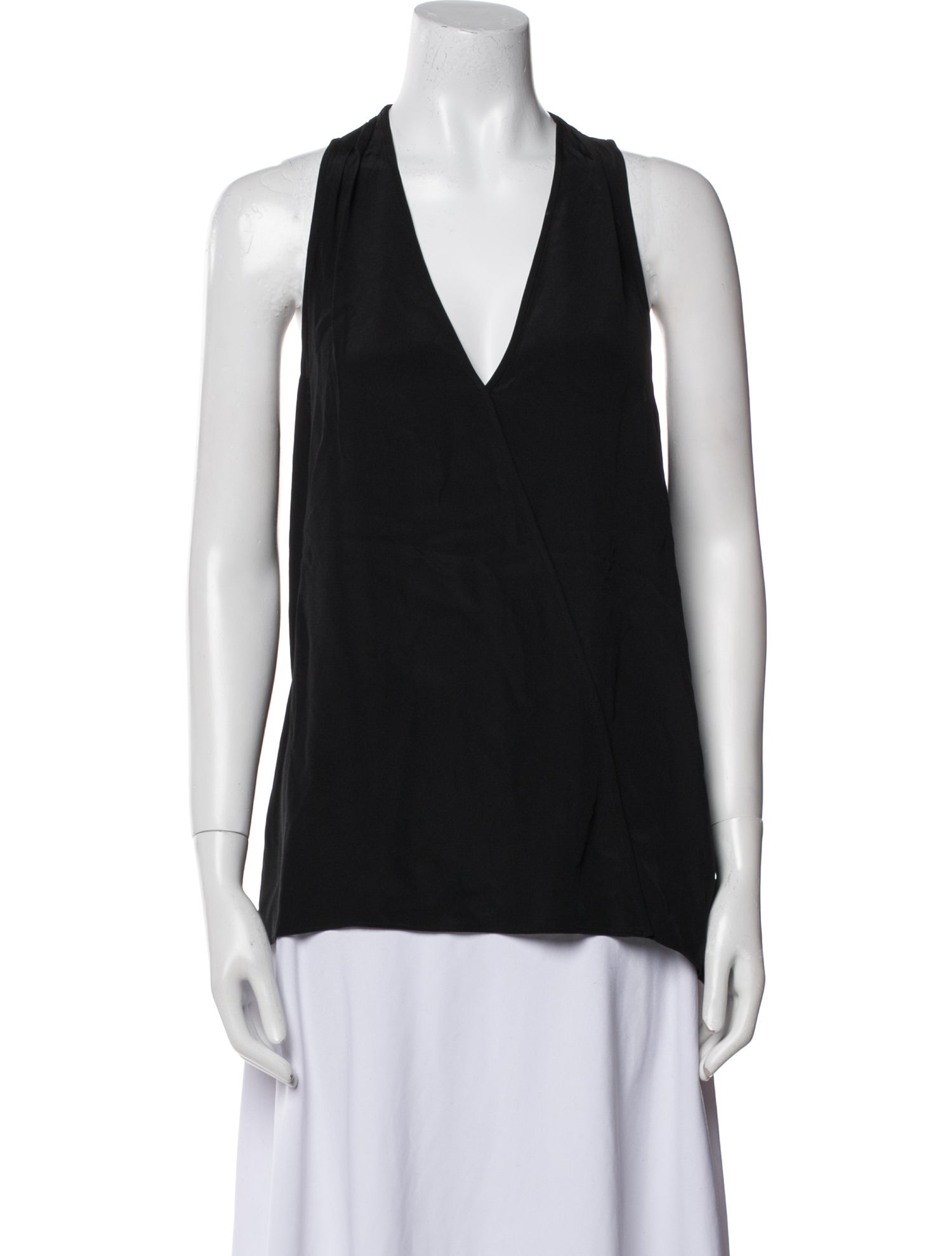 Tibi V-Neck Sleeveless Polo