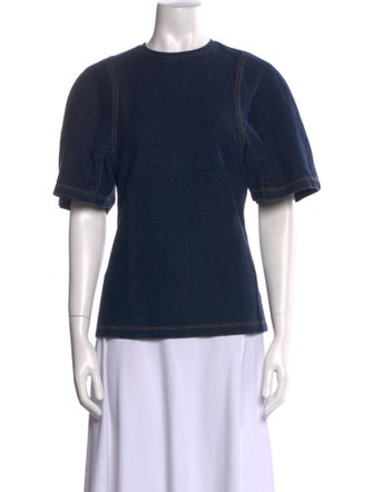 Tibi Crew Neck Short Sleeve T-Shirt