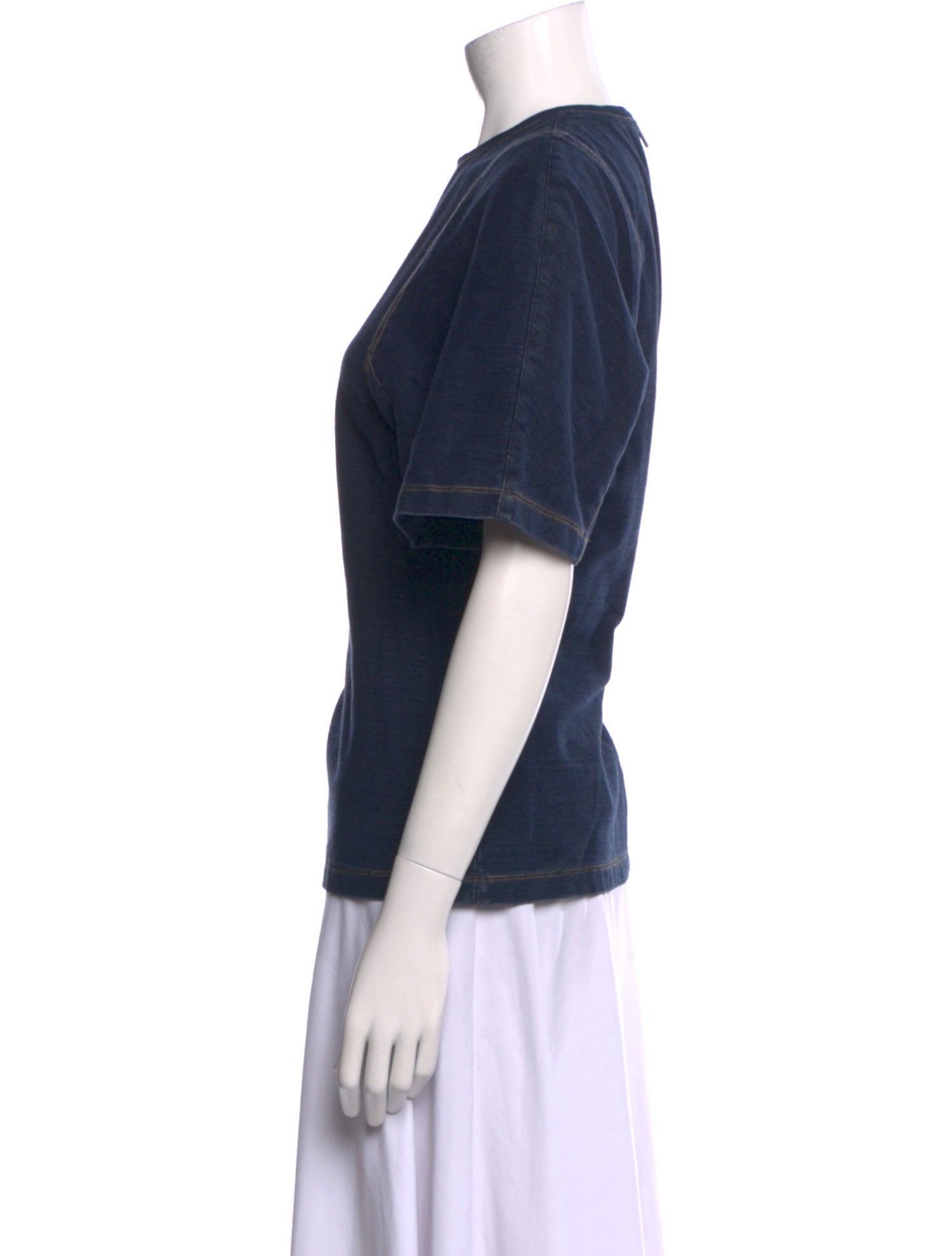 Tibi Crew Neck Short Sleeve T-Shirt