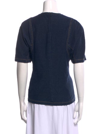 Tibi Crew Neck Short Sleeve T-Shirt