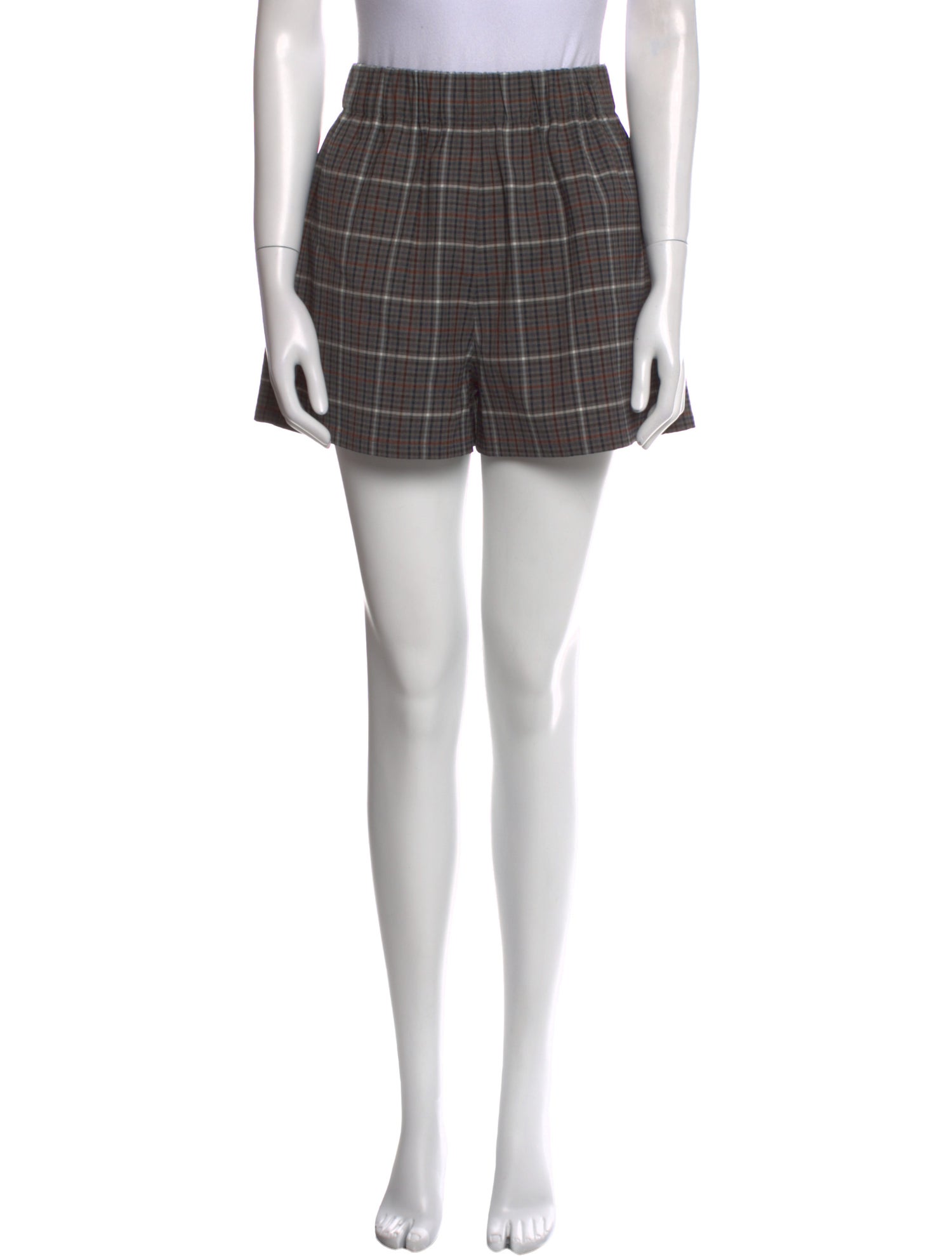 Tibi Striped Mini Shorts