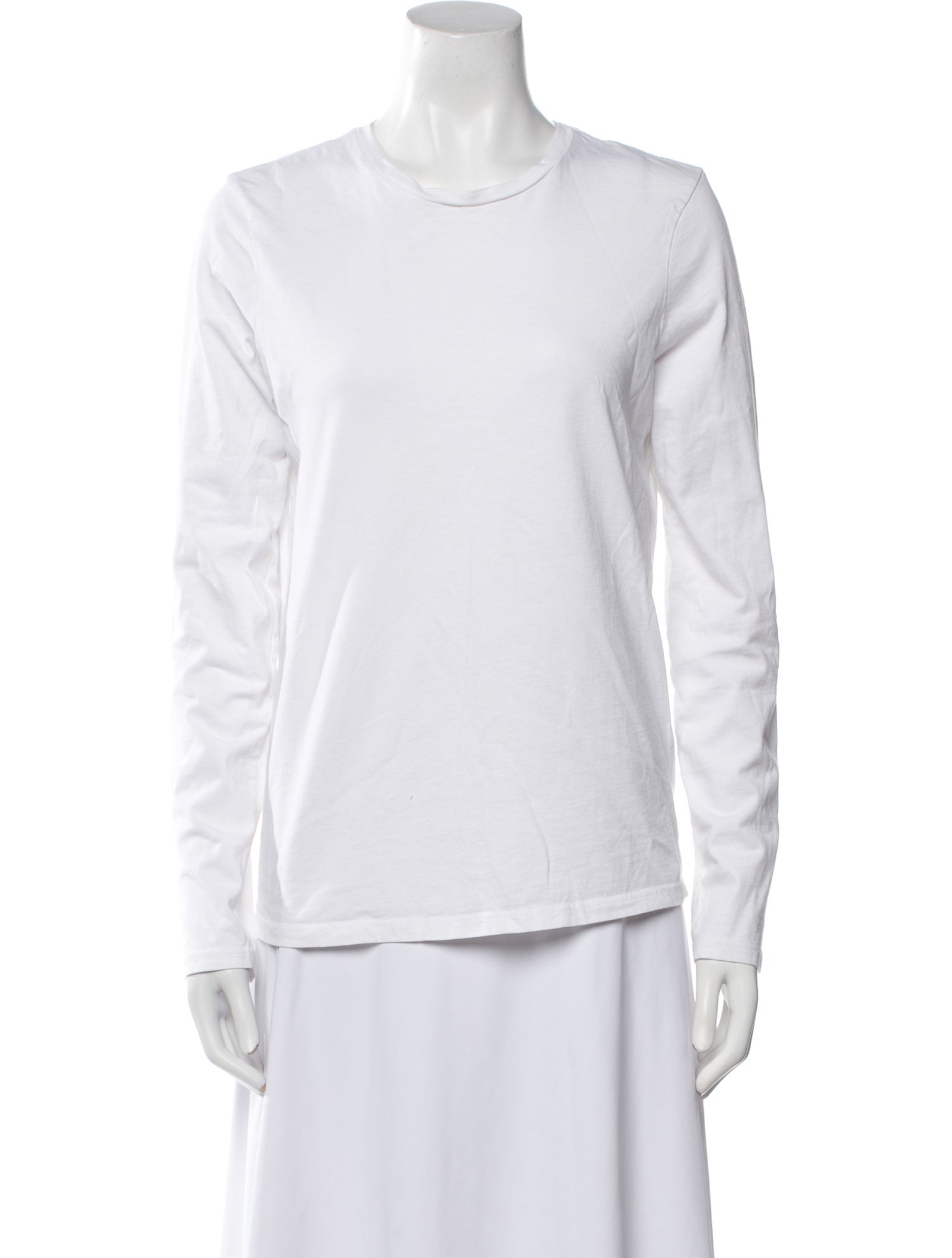 Tibi Crew Neck Long Sleeve T-Shirt