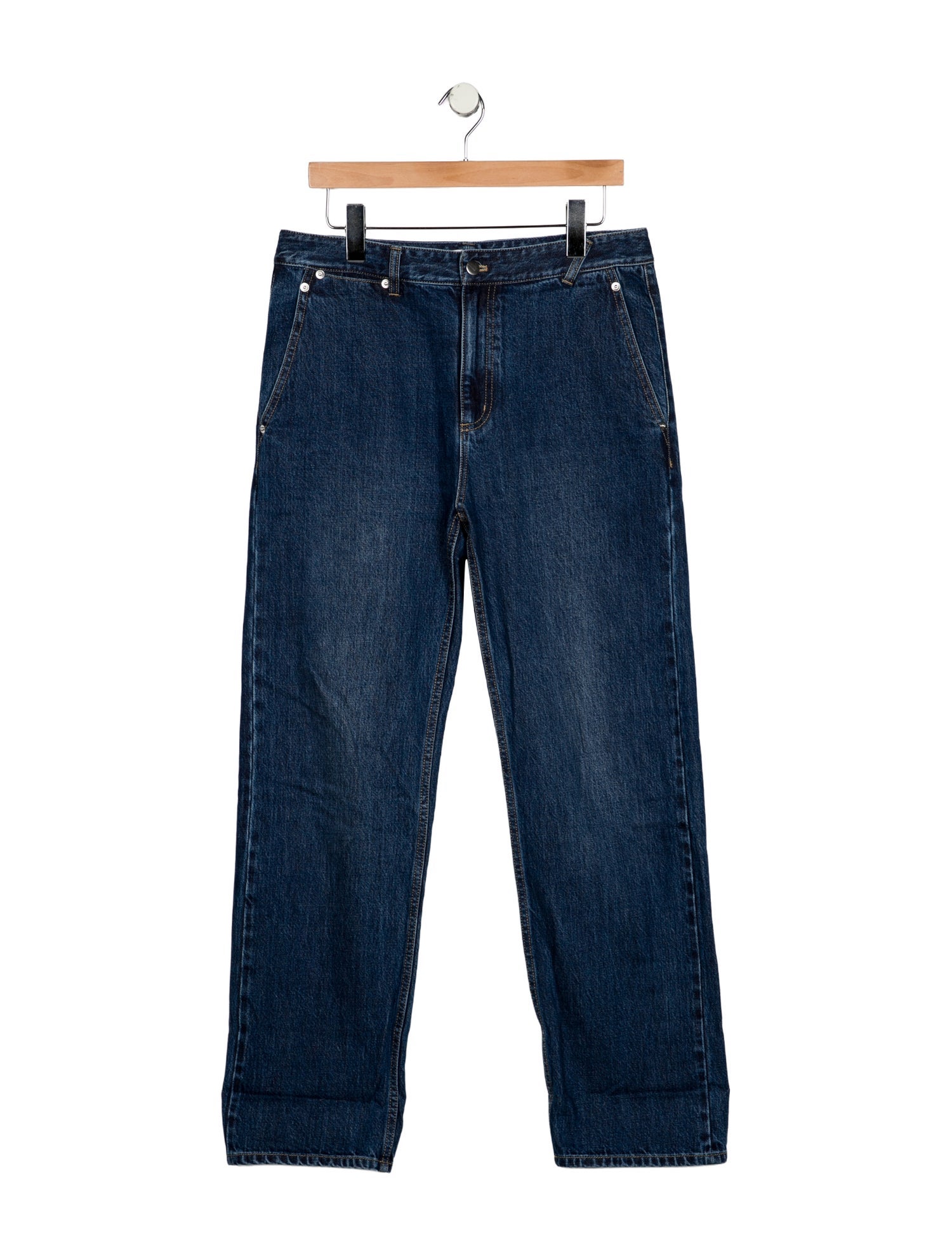 Tibi High-Rise Straight Leg Jeans