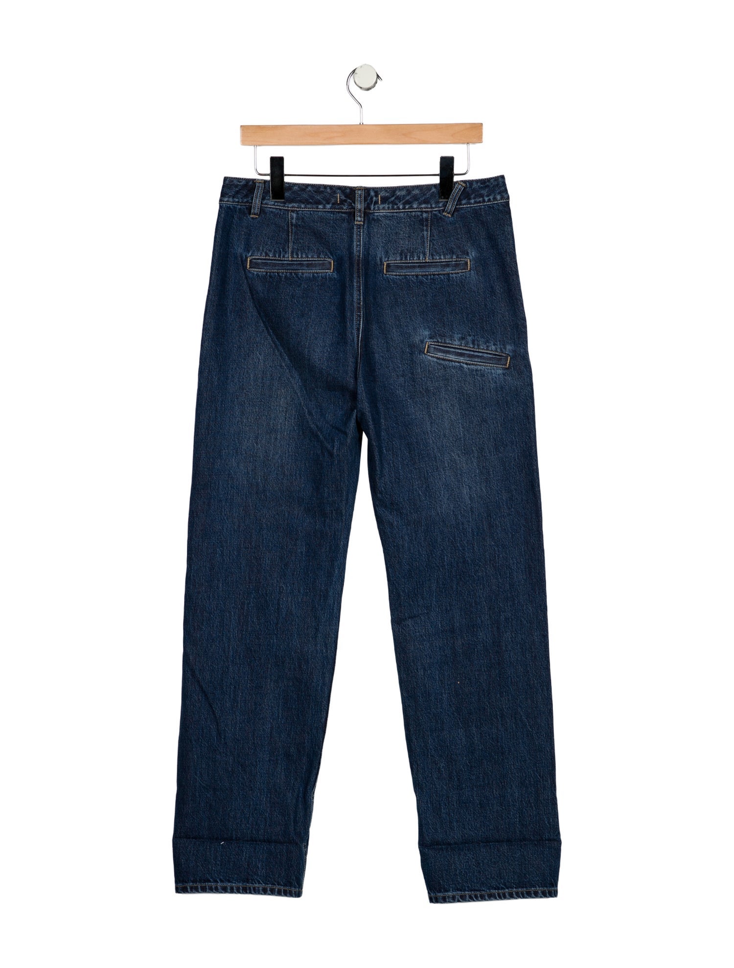 Tibi High-Rise Straight Leg Jeans