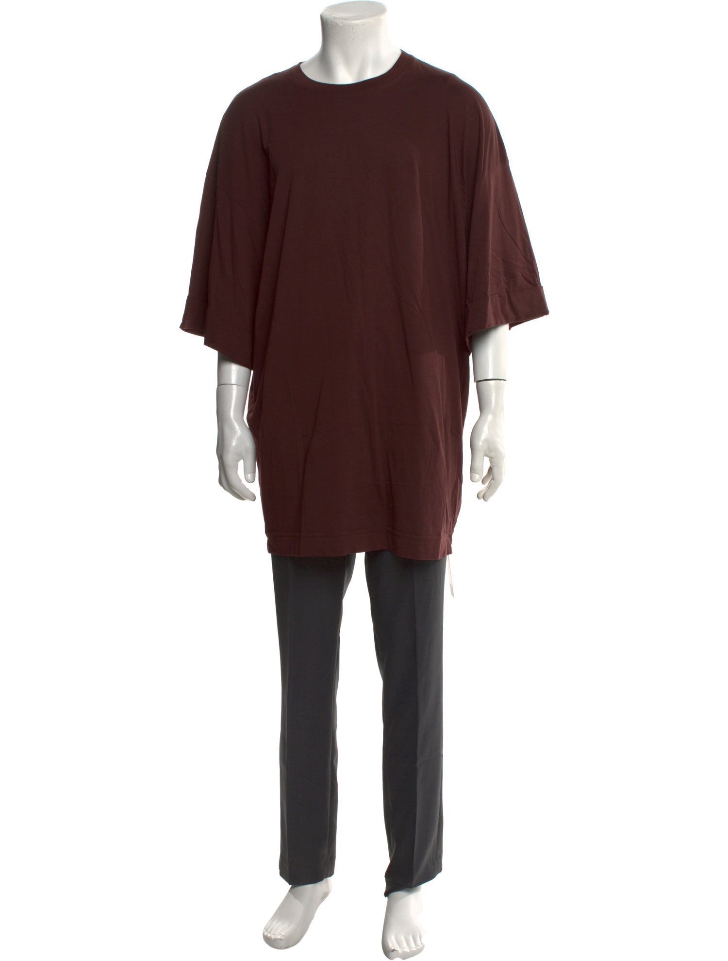 Tibi Crew Neck Three-Quarter Sleeve T-Shirt