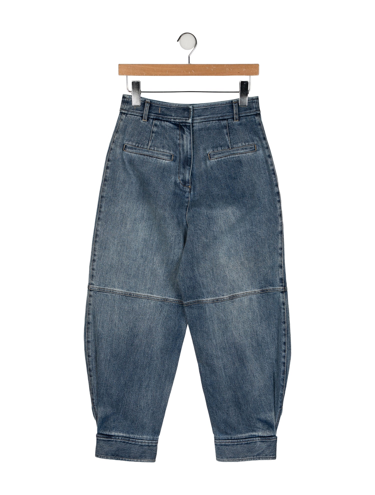 Tibi High-Rise Straight Leg Jeans