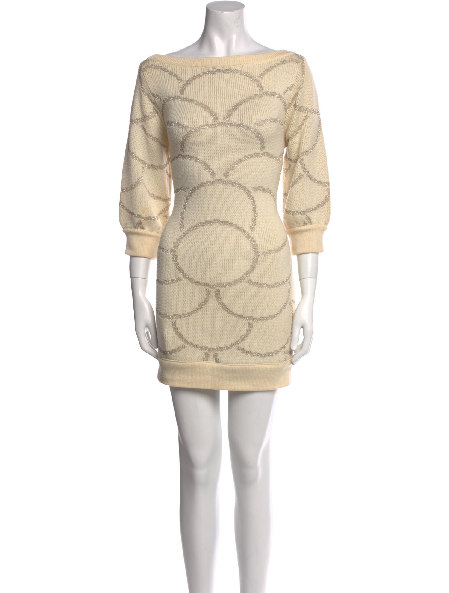 Tibi Bateau Neckline Mini Dress