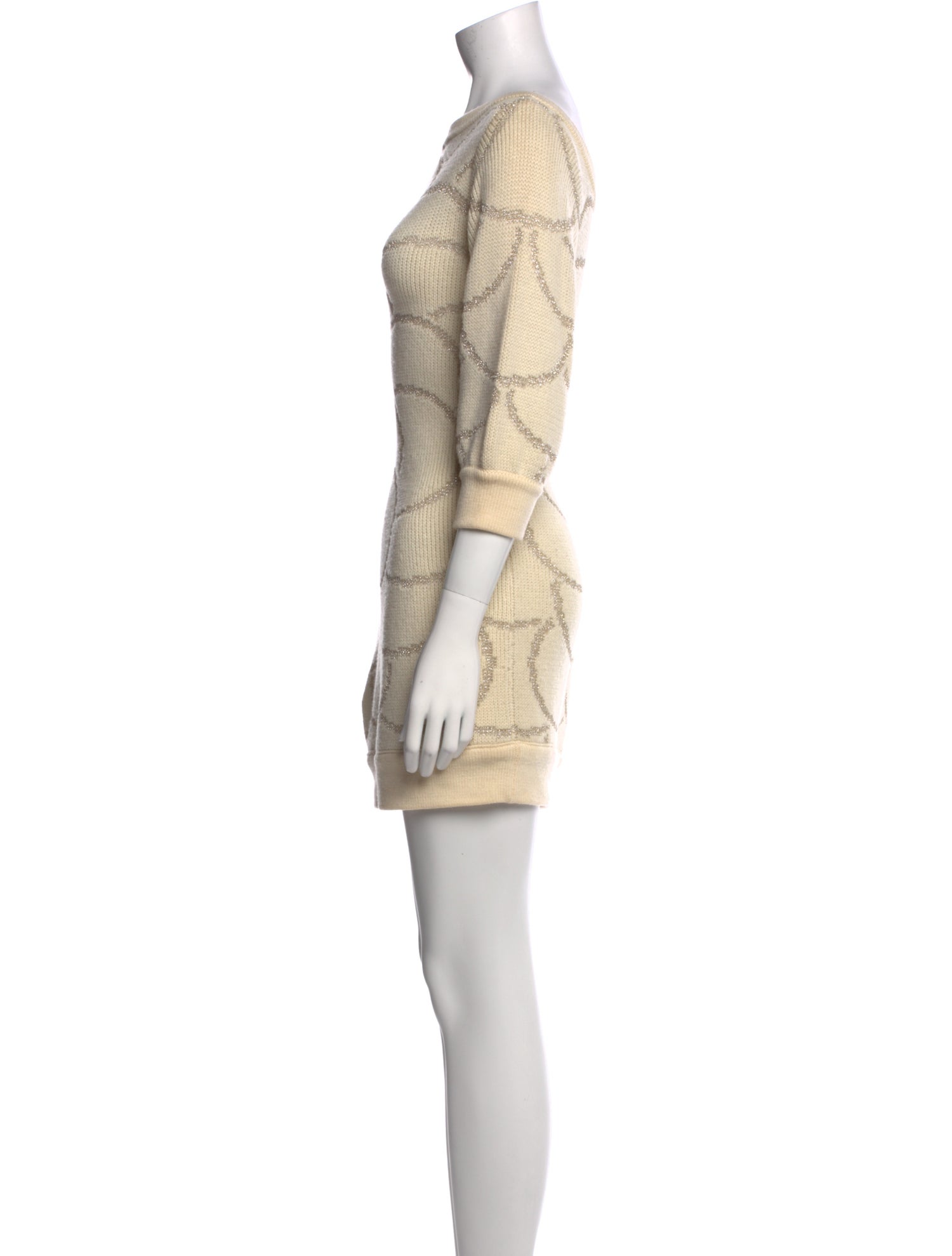 Tibi Bateau Neckline Mini Dress