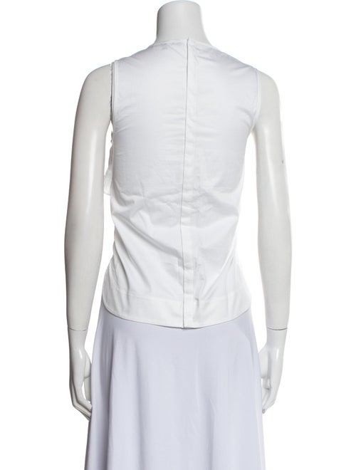 Tibi Crew Neck Sleeveless Crop Top