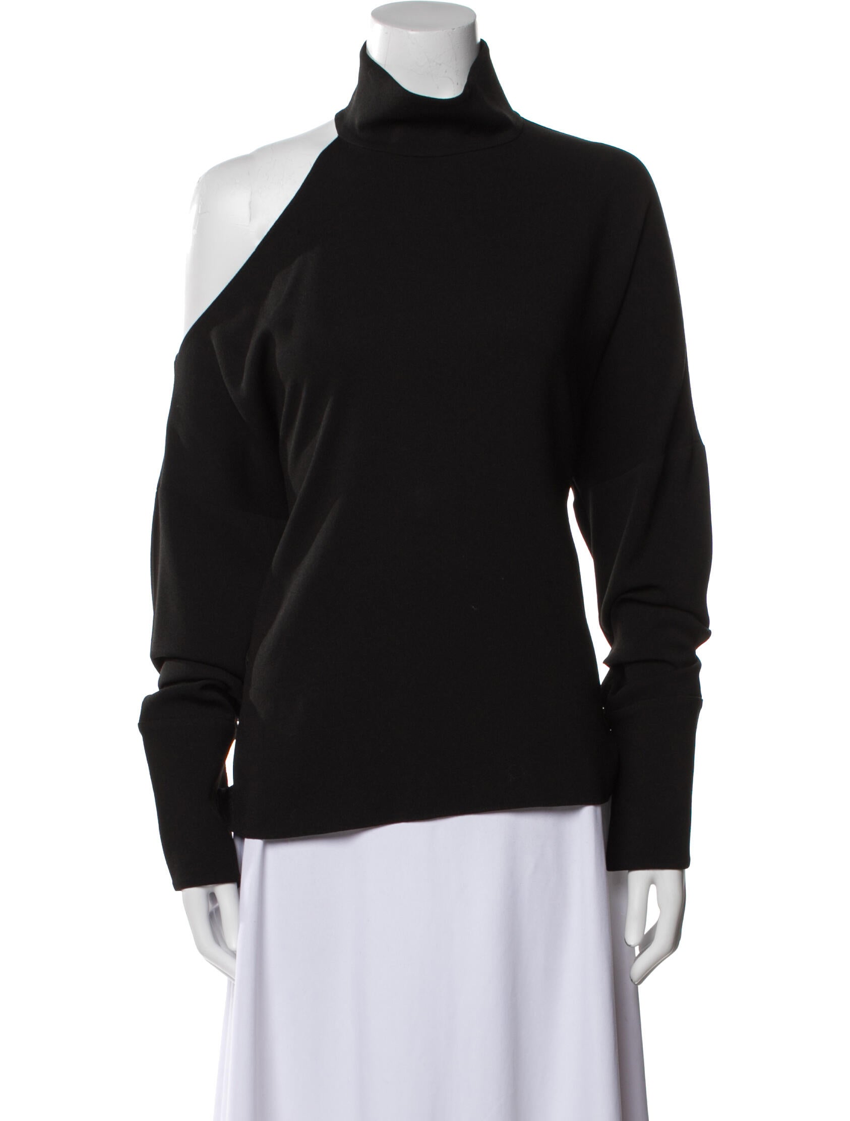 Tibi Mock Neck Long Sleeve Sweatshirt