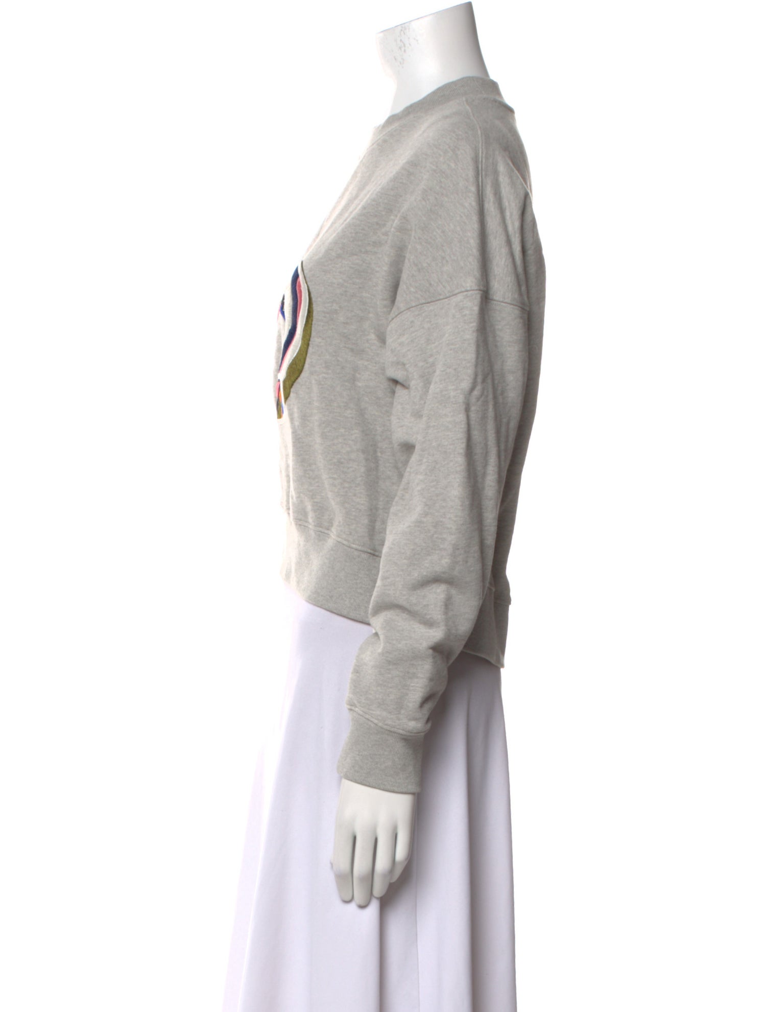 Tibi Graphic Print Crew Neck Sweatshirt