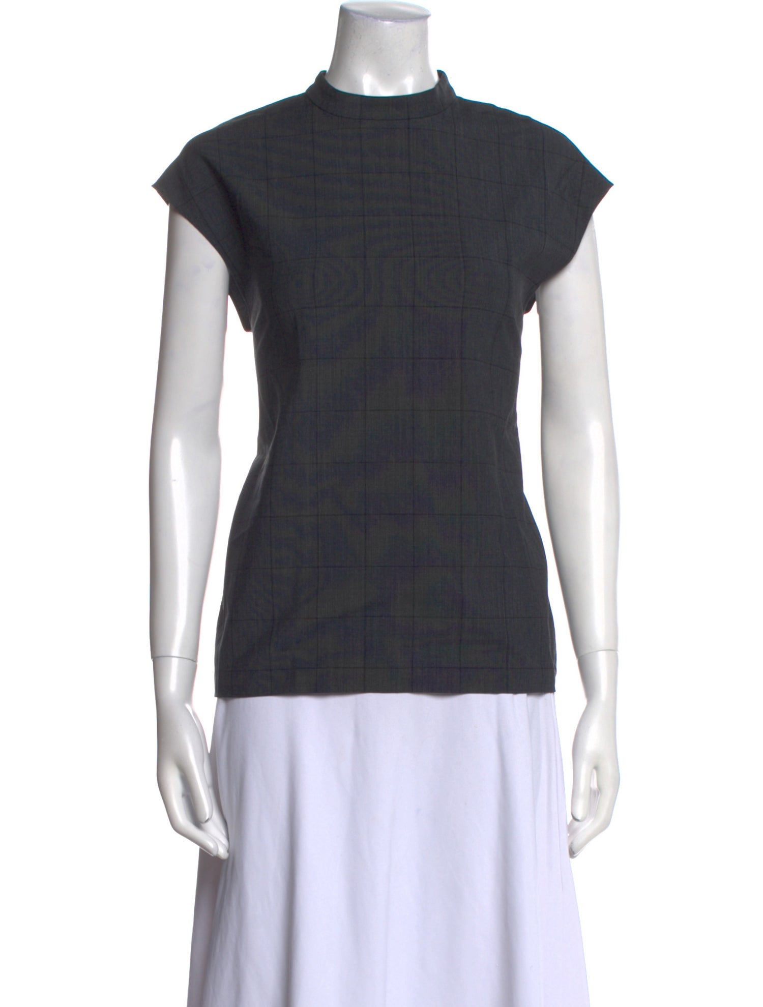 Tibi Wool Mock Neck Top