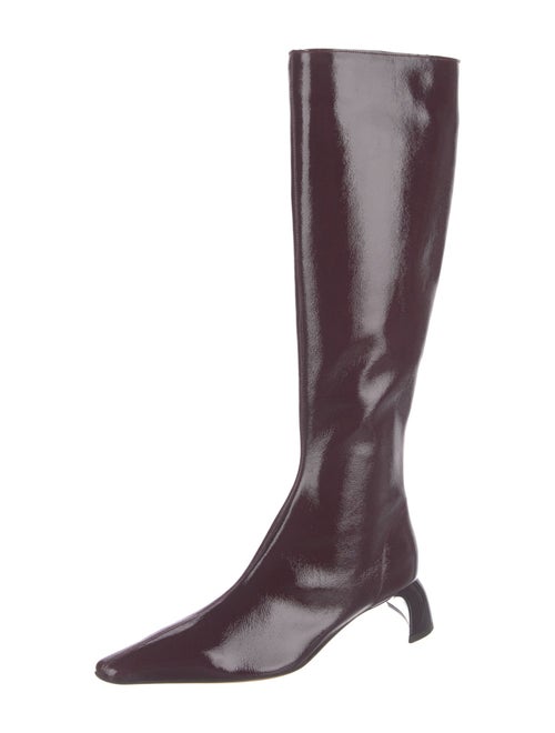Tibi Patent Leather Riding Boots