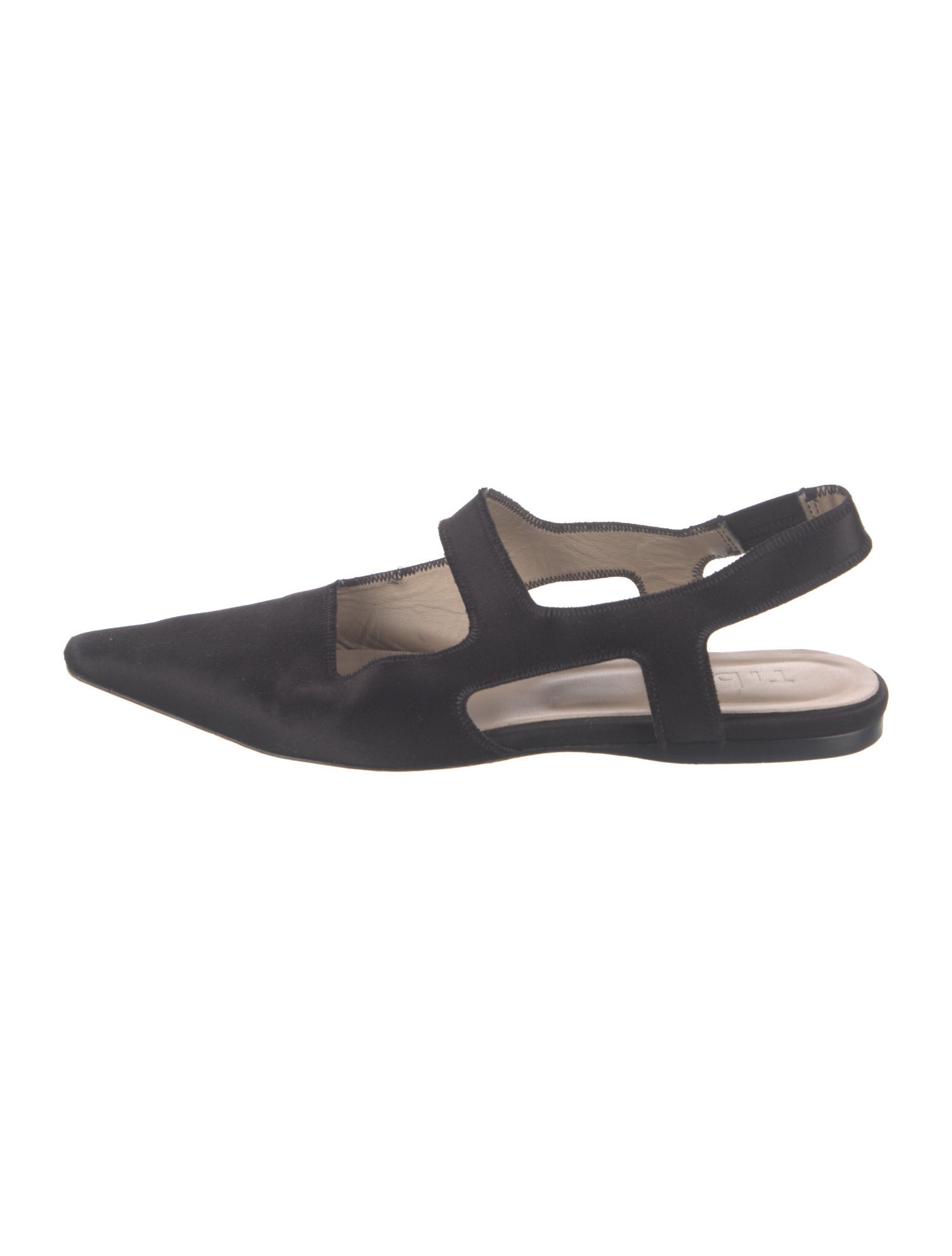 Tibi Satin Slingback Flats