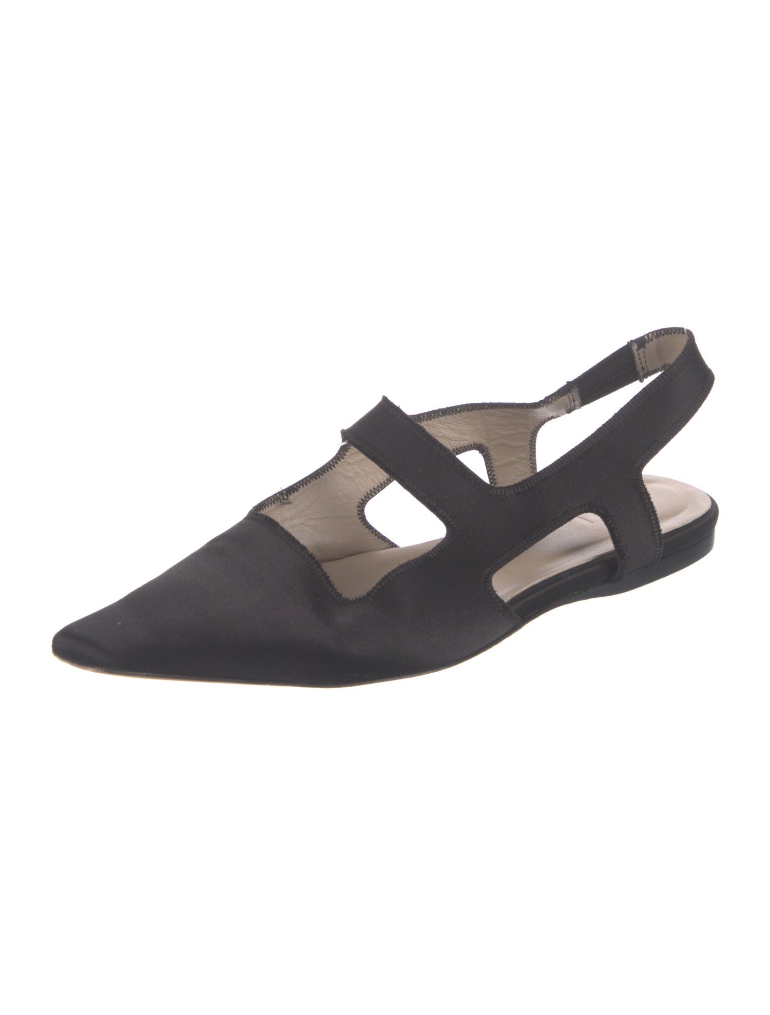 Tibi Satin Slingback Flats