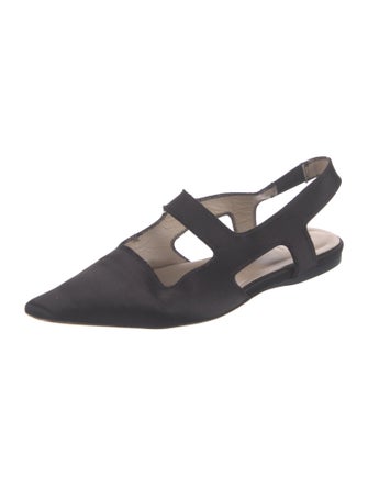 Tibi Satin Slingback Flats