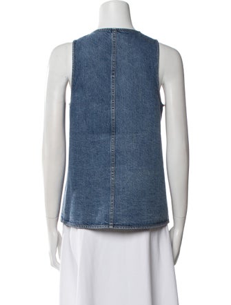 Tibi Square Neckline Sleeveless Top