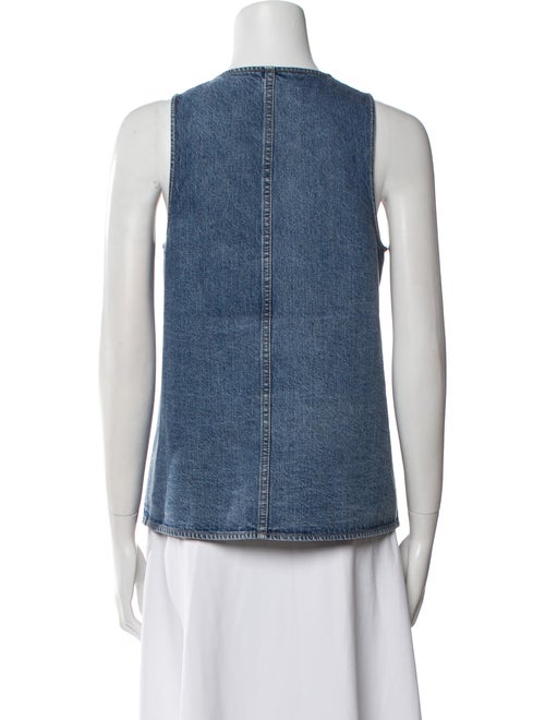 Tibi Square Neckline Sleeveless Top