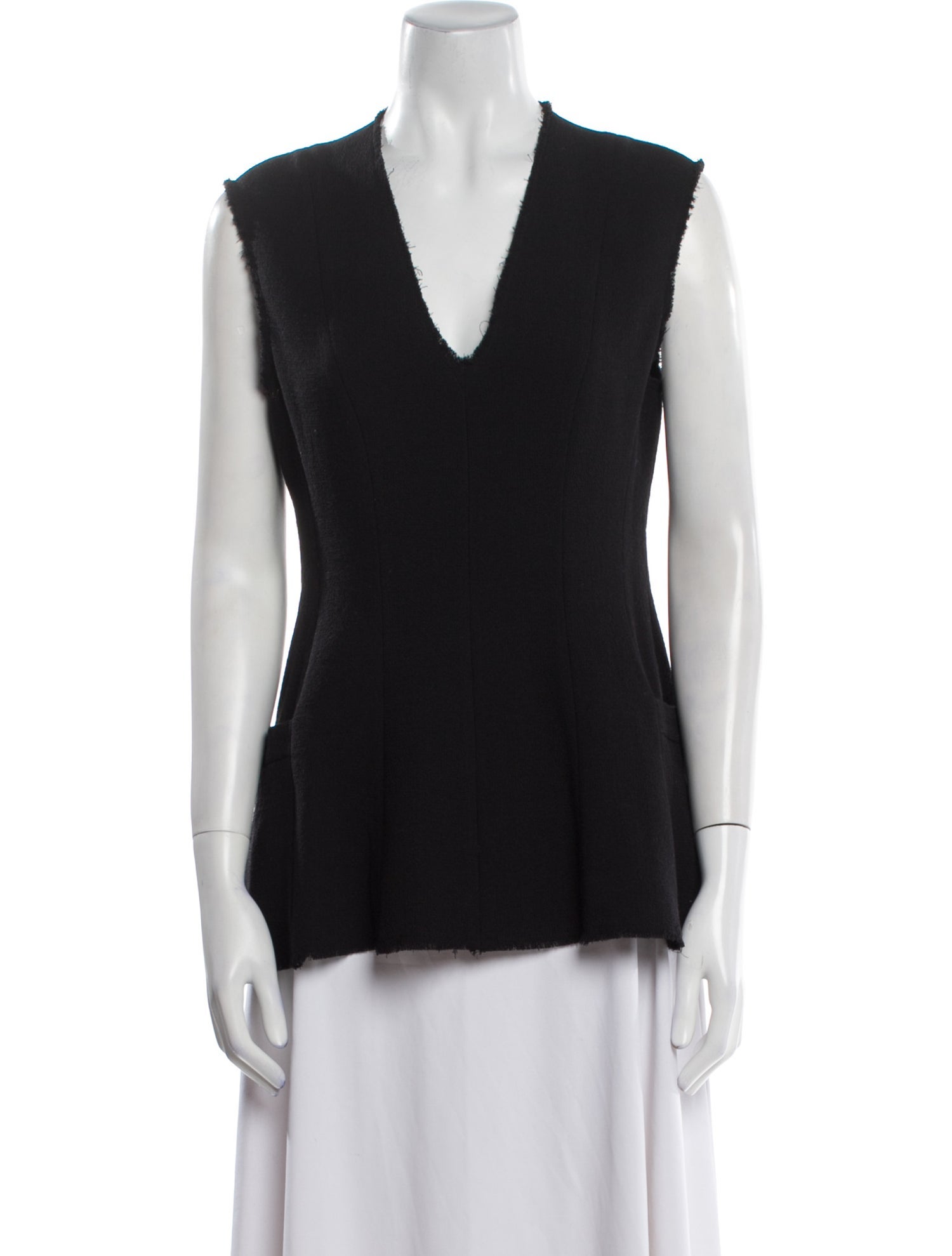 Tibi Wool V-Neck Blouse