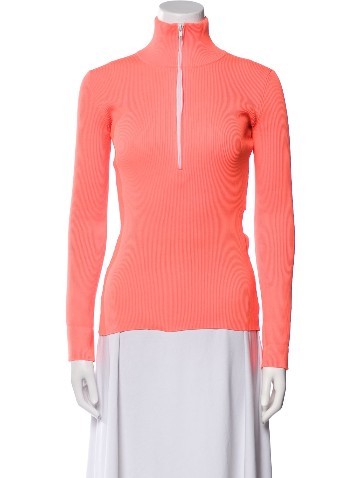 Tibi Mock Neck Long Sleeve Sweatshirt