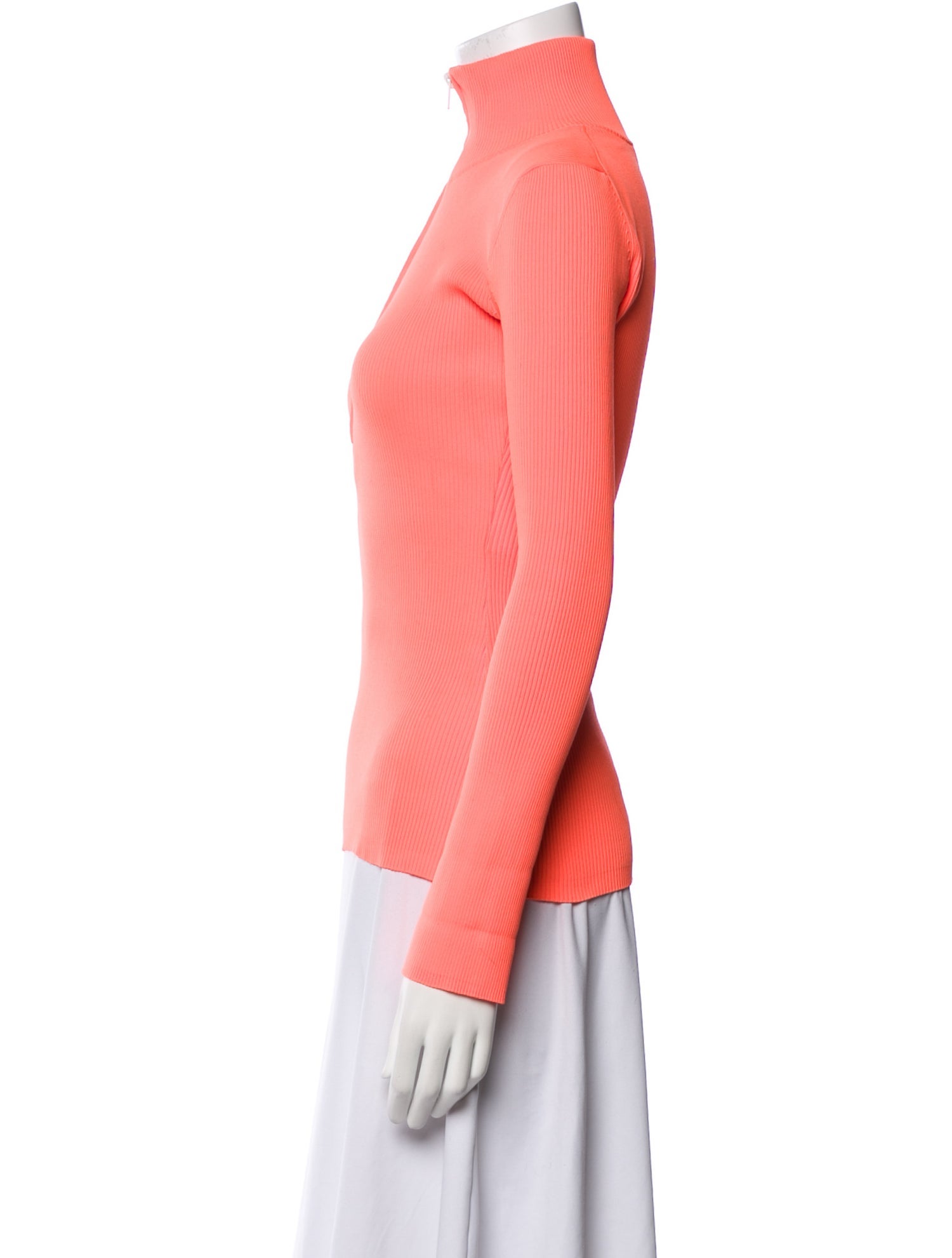 Tibi Mock Neck Long Sleeve Sweatshirt